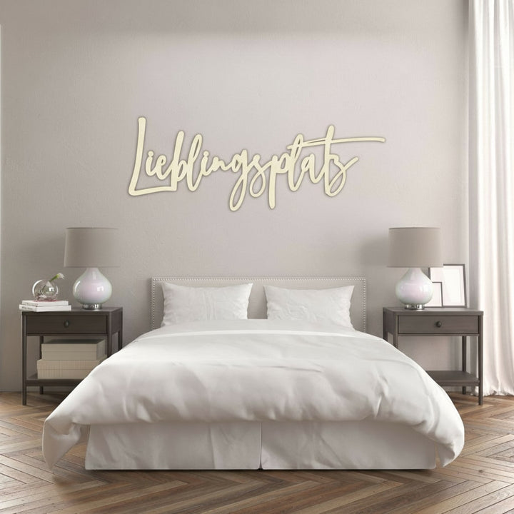 3D Schriftzug „Lieblingsplatz"