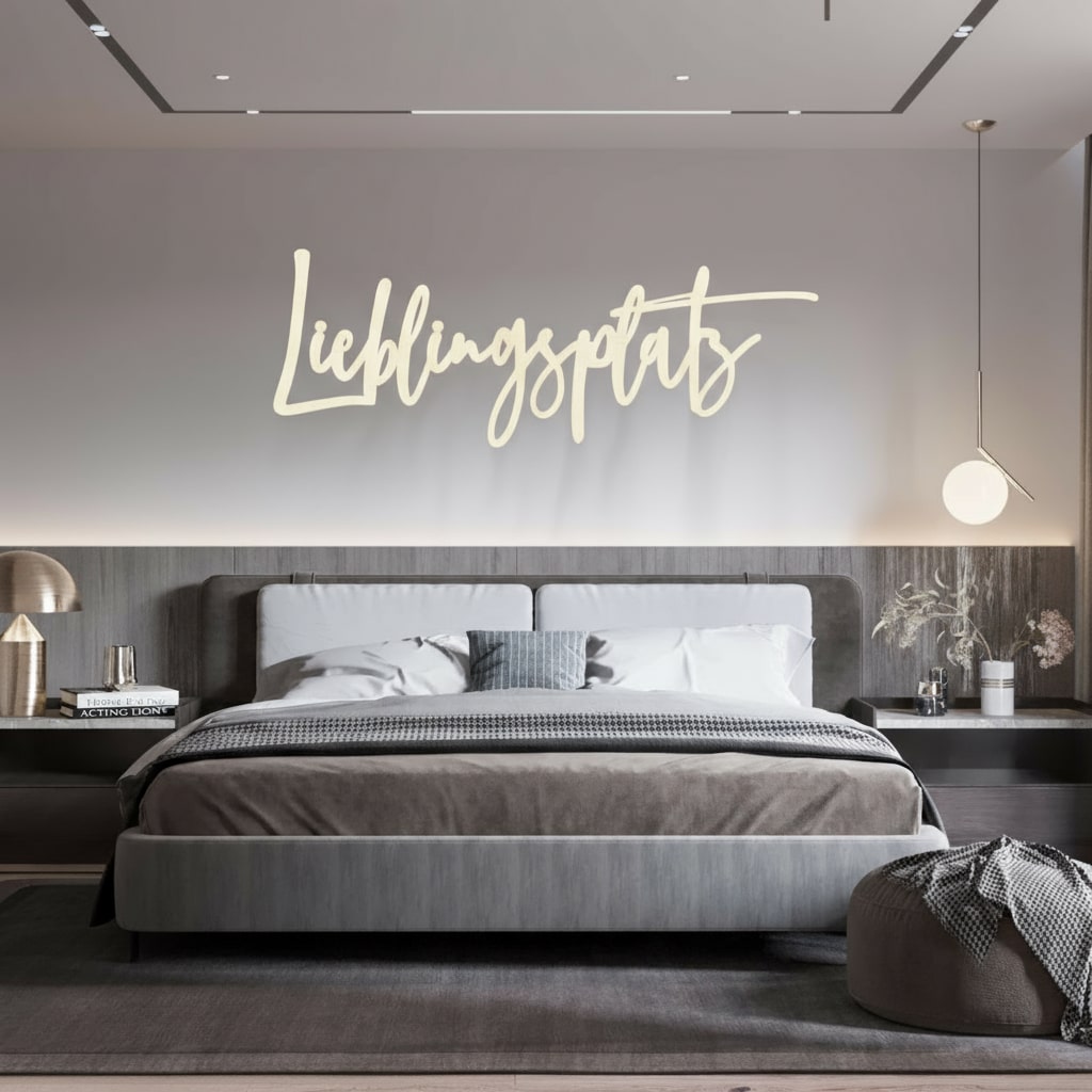 3D Schriftzug „Lieblingsplatz"