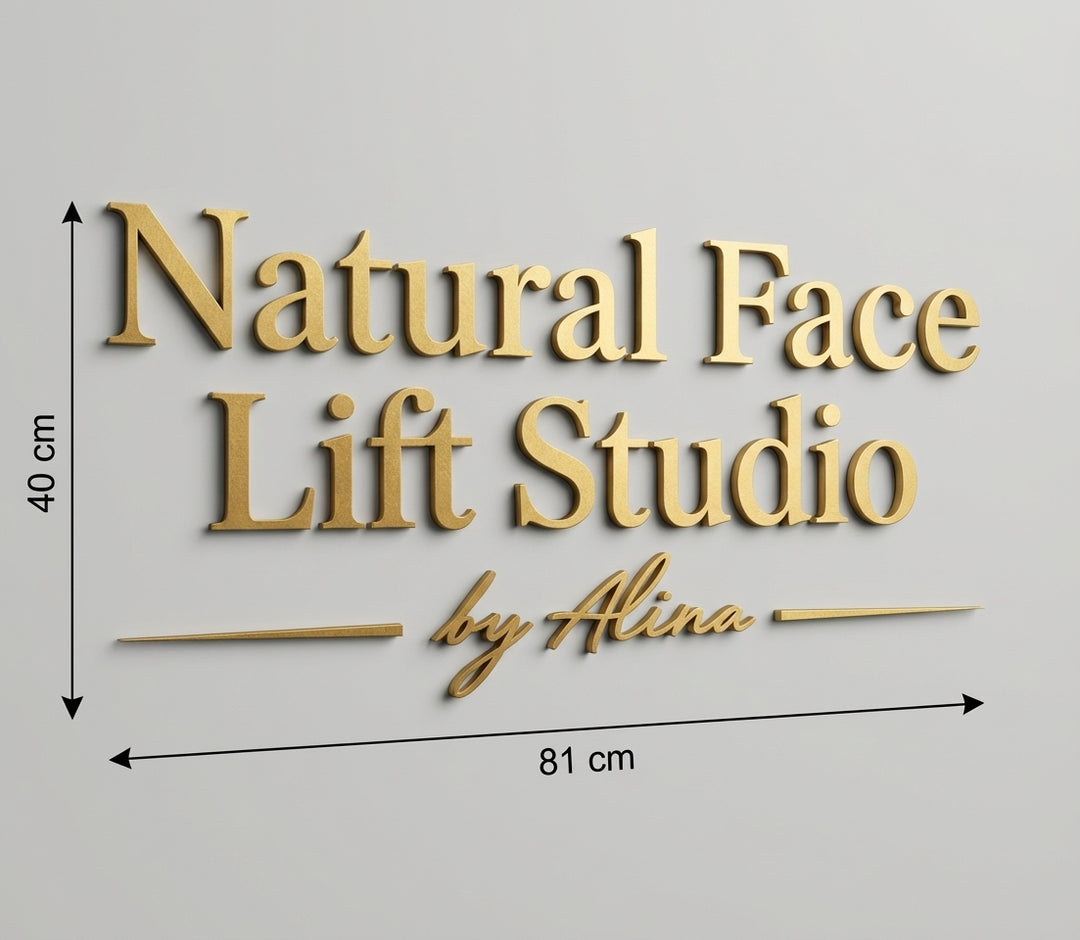 3D Logo Alina Natural Face Lift Studio by Alina