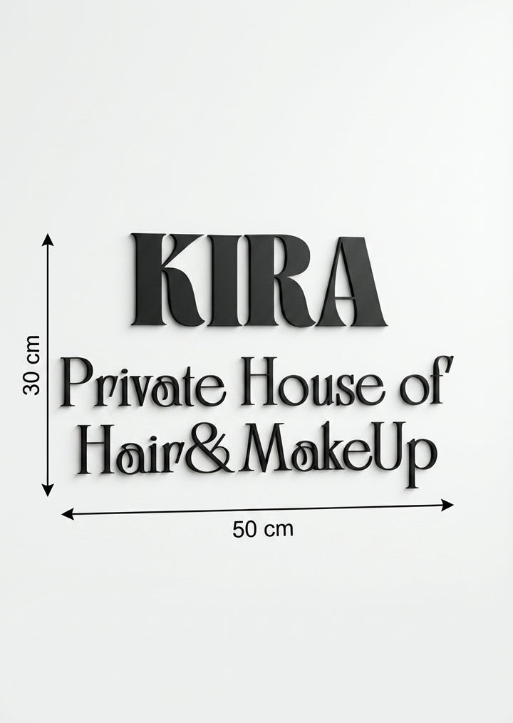 3D Logo Kira Kira -Private House of Hair&MakeUp