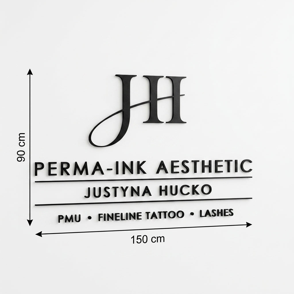 3D Logo Justyna Perma-Ink Aesthetic