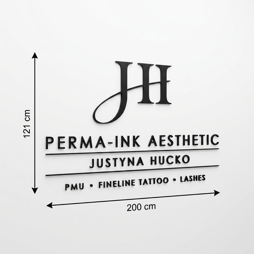 3D Logo Justyna Perma-Ink Aesthetic