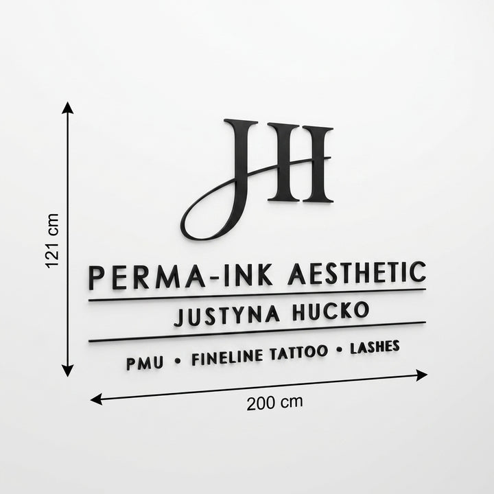 3D Logo Justyna Perma-Ink Aesthetic