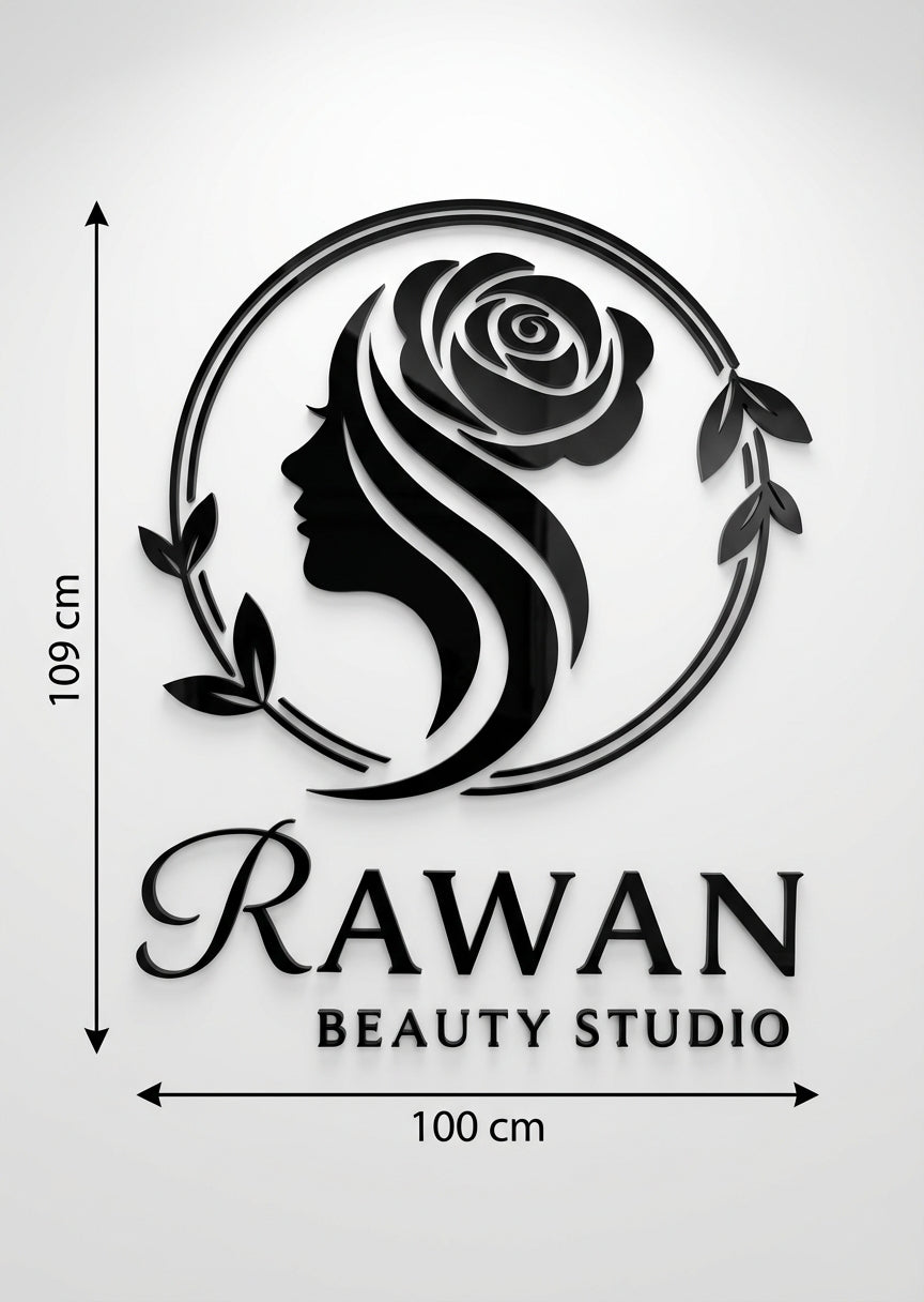 3D Logo Rawan - Rawan Beauty Studio