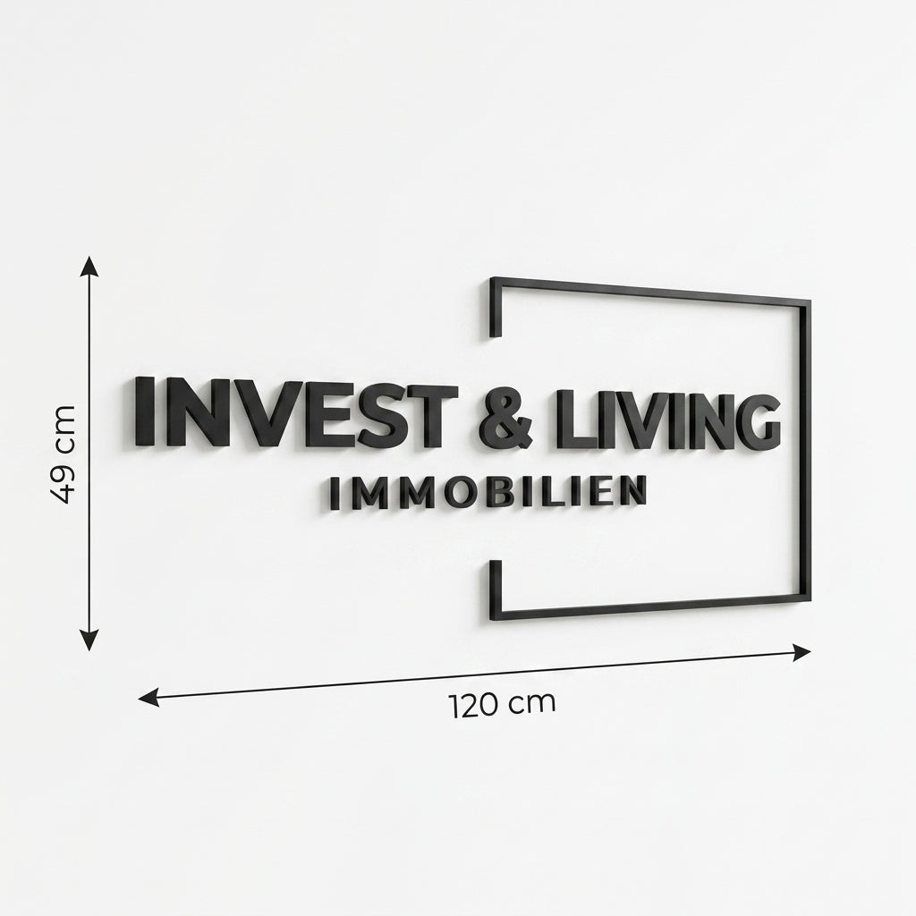 3D Logo Ilona Invest & Living Immobilien