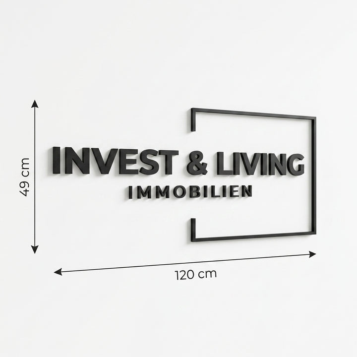 3D Logo Ilona Invest & Living Immobilien