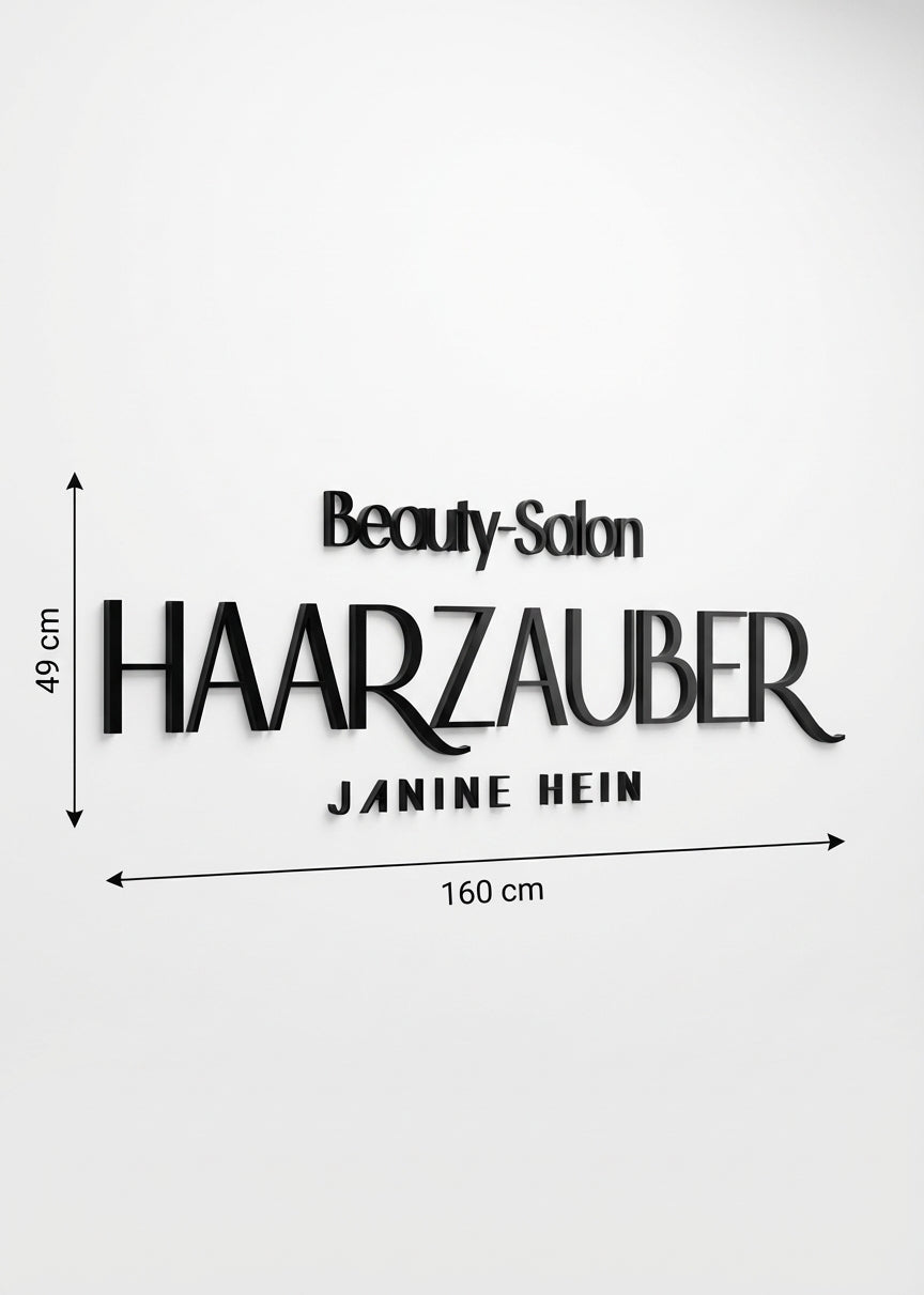 3D Logo Janine Friseurgeschäft