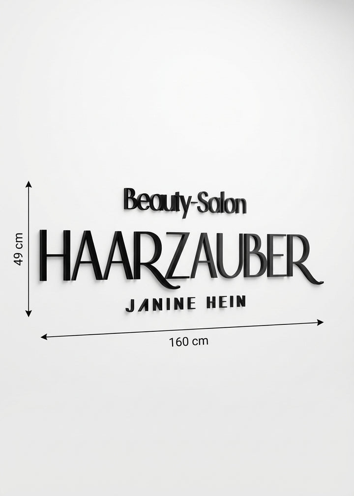 3D Logo Janine Friseurgeschäft