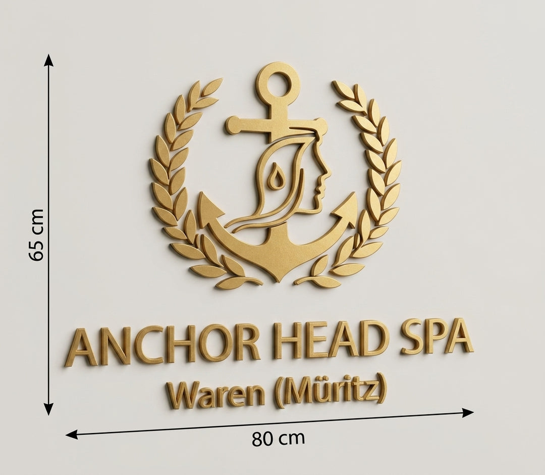 3D Logo Mandy Anchor Head Spa
