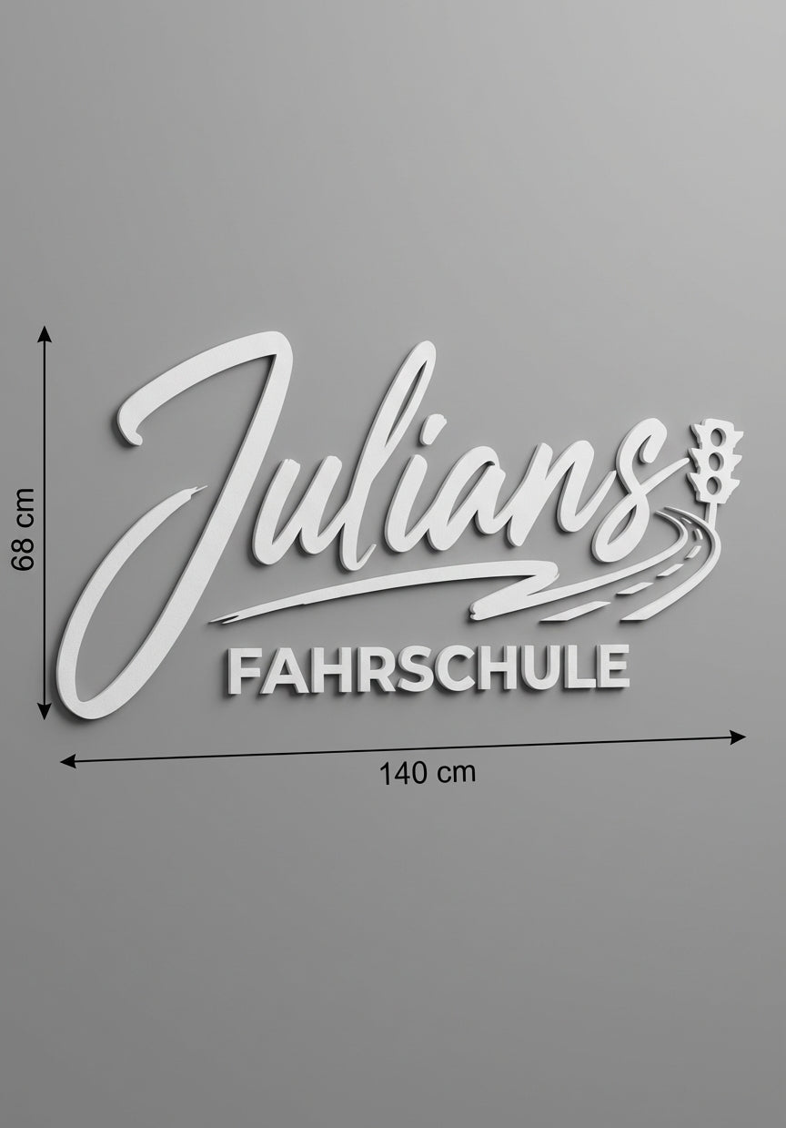 3D Logo Julian Julians Fahrschule