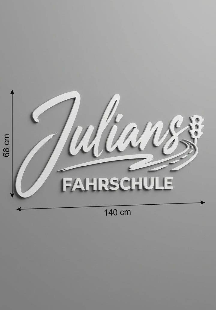 3D Logo Julian Julians Fahrschule