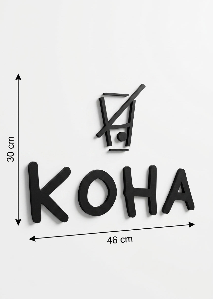 3D Logo Trinh KOHA Bubble Tea & Café