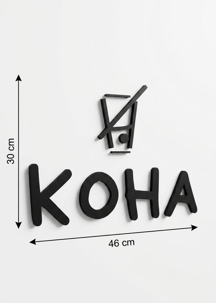 3D Logo Trinh KOHA Bubble Tea & Café