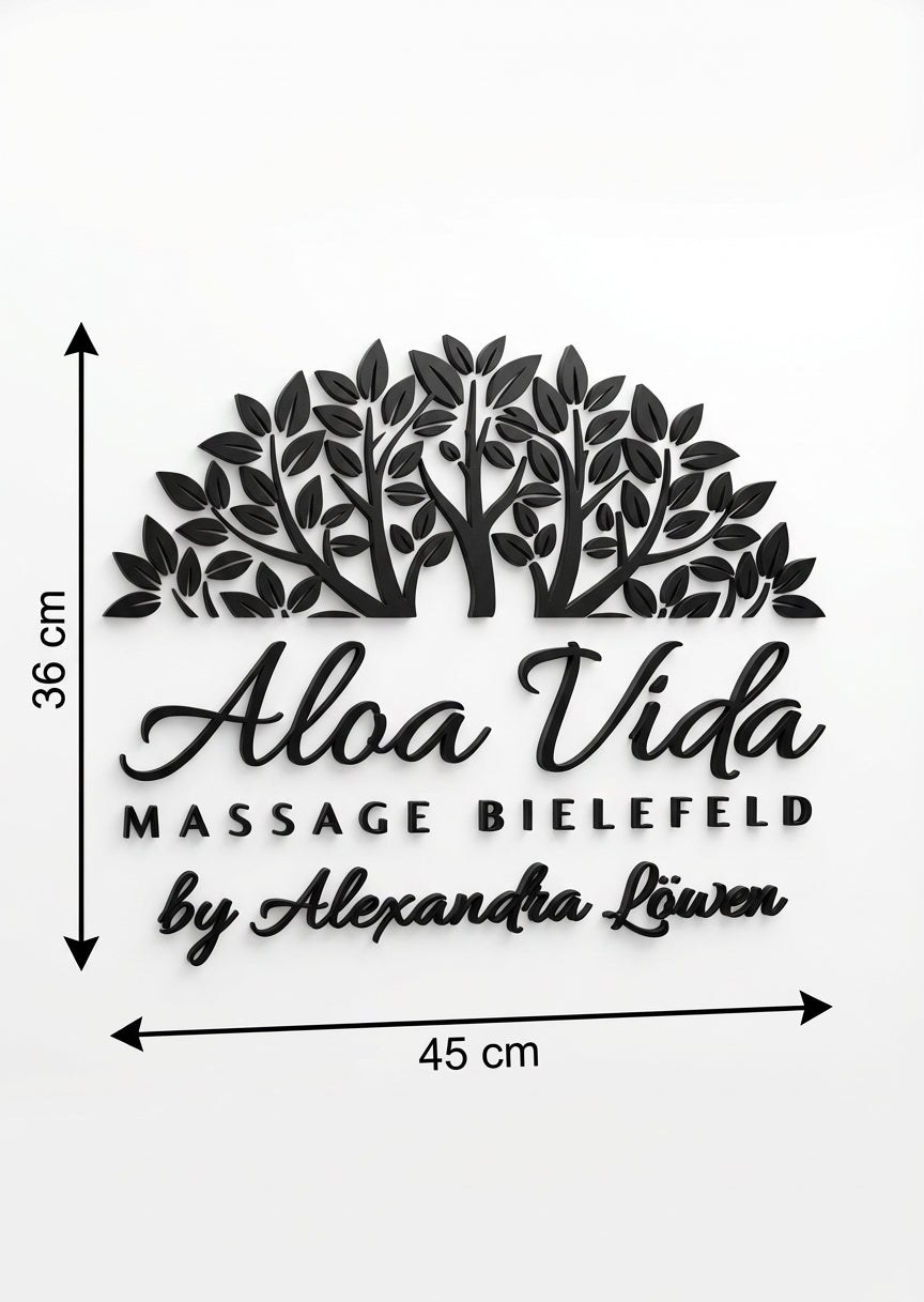 3D Logo Alexandra Aloa Vida Massage Bielefeld