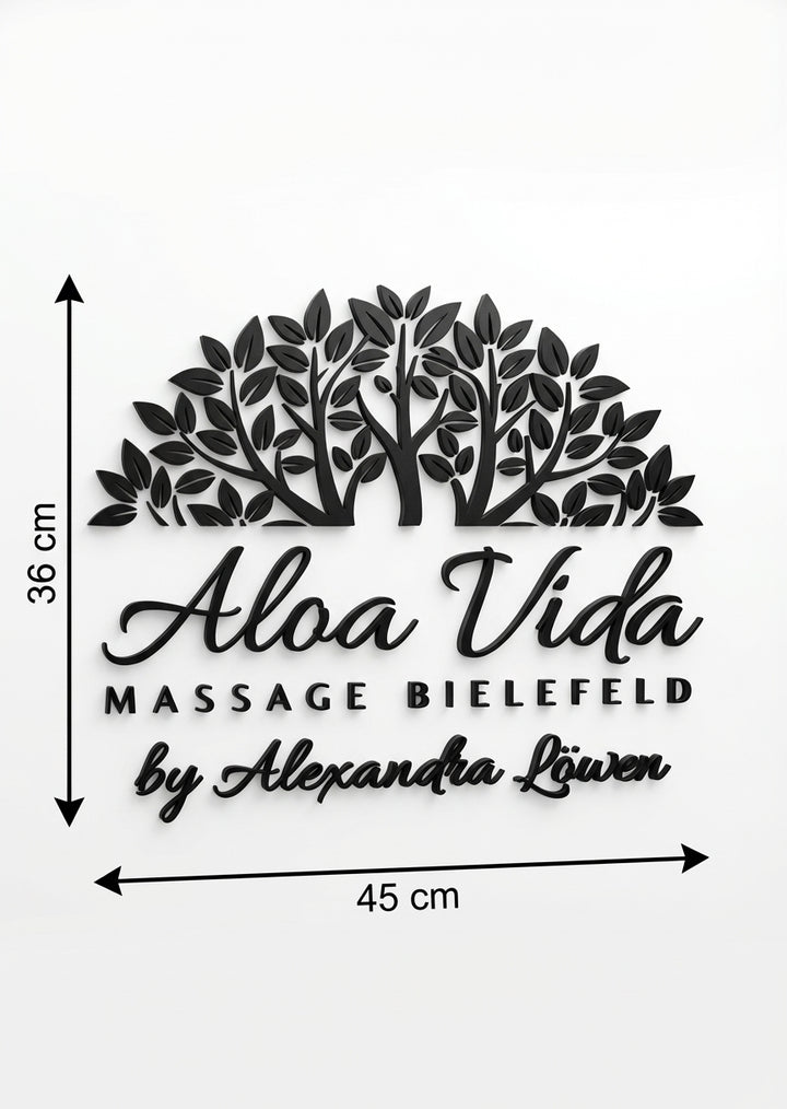 3D Logo Alexandra Aloa Vida Massage Bielefeld