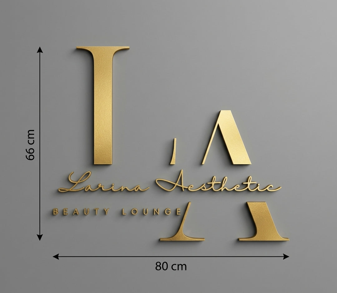 3D Logo Larina Larina Aesthetic Beauty Lounge