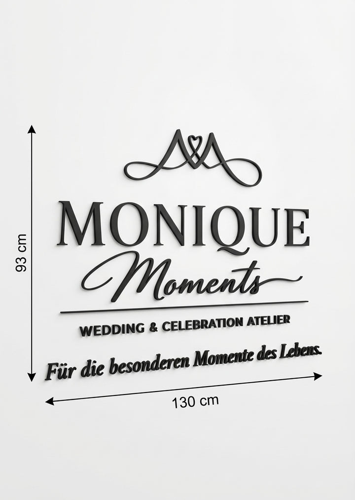 3D Logo Monique MONIQUE Moments Atelier