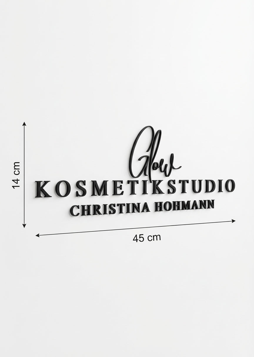 3D Logo Christina Kosmetikstudio Glow