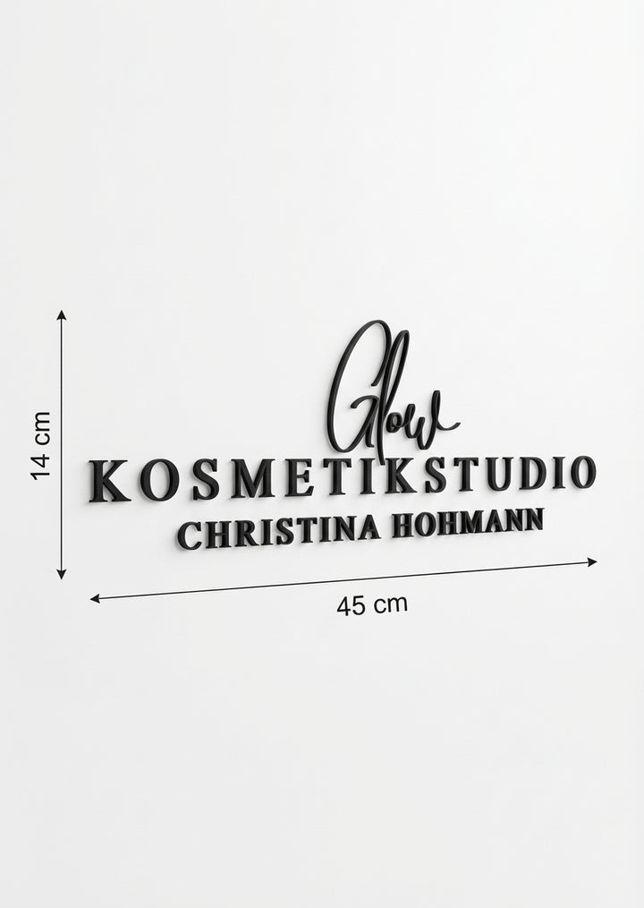 3D Logo Christina Kosmetikstudio Glow