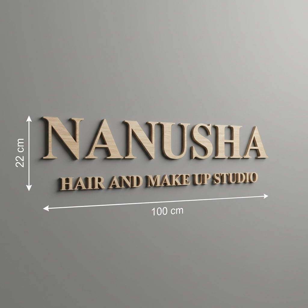 3D Logo Nana NANUSHA Hair and Make up Studio