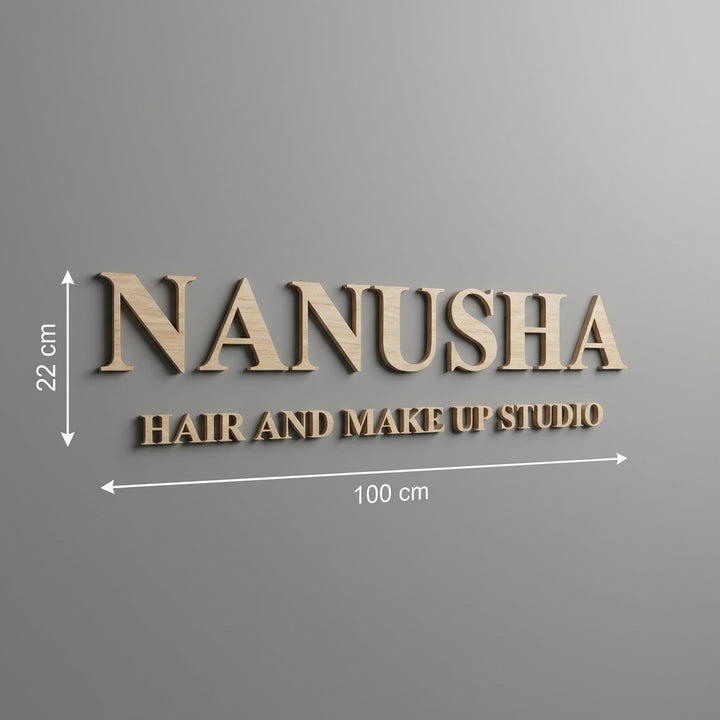 3D Logo Nana NANUSHA Hair and Make up Studio