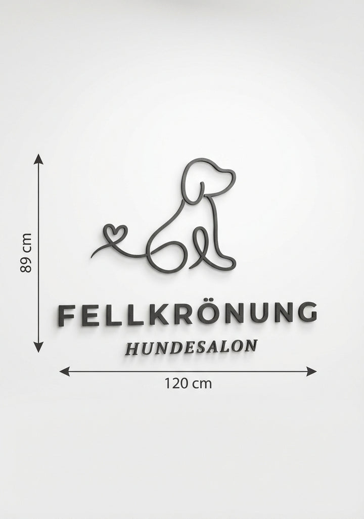 3D Logo Laura - Fellkrönung Hundesalon