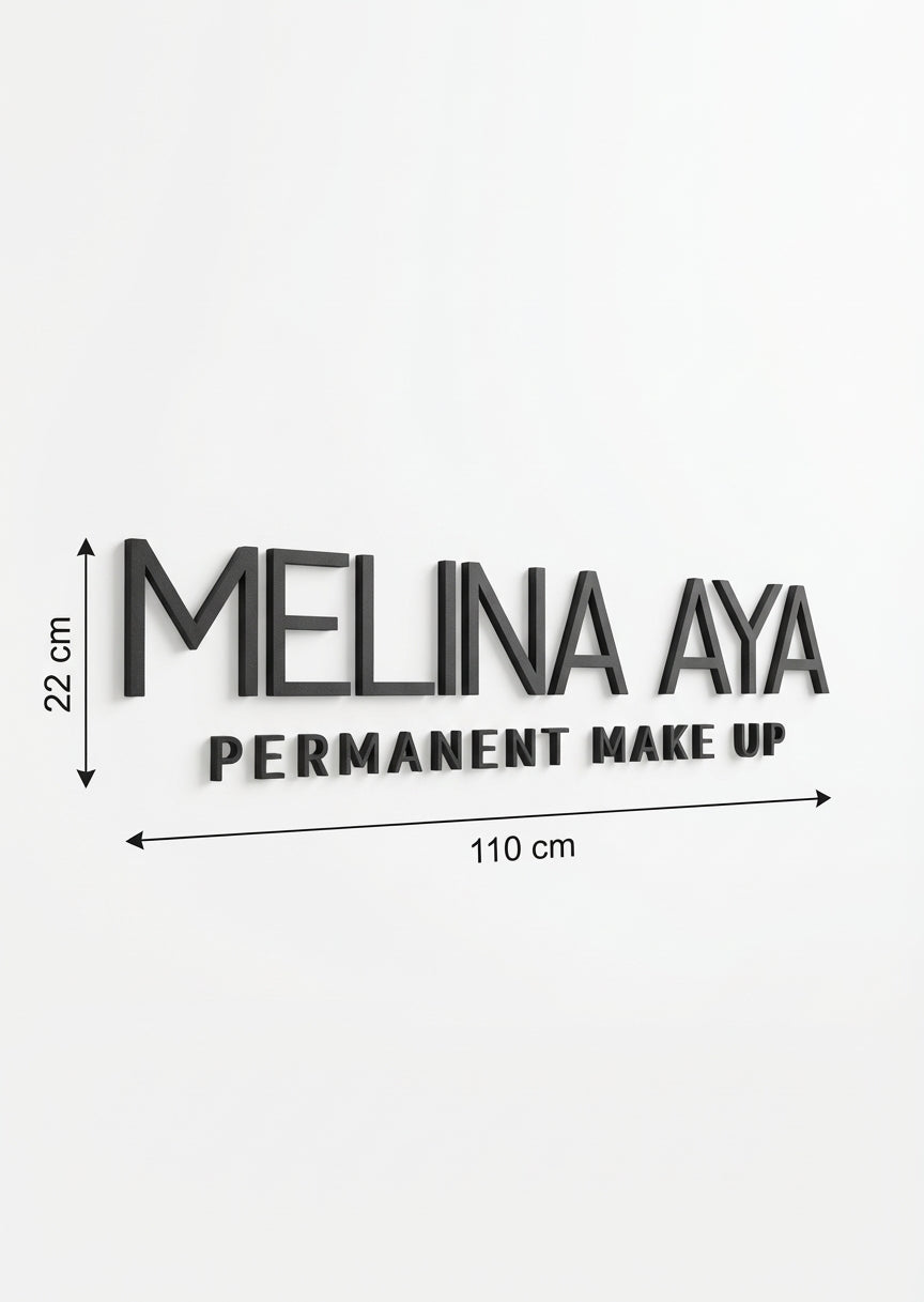 3D Logo Melina Melina Aya Permanent Make up