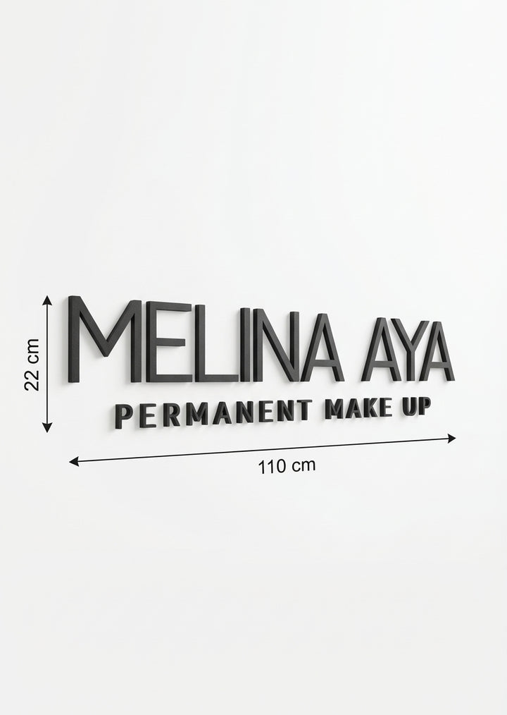3D Logo Melina Melina Aya Permanent Make up