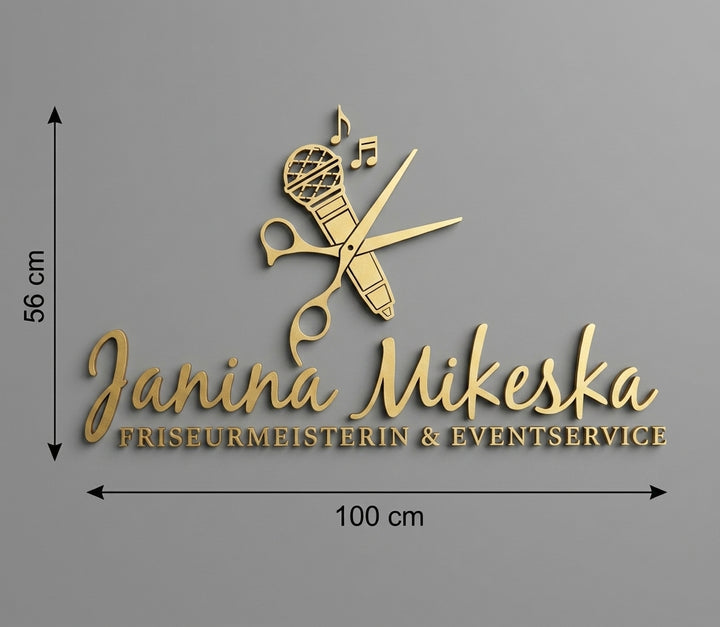 3D Logo Janina Janina Mikeska Friseurmeisterin &Eventservice