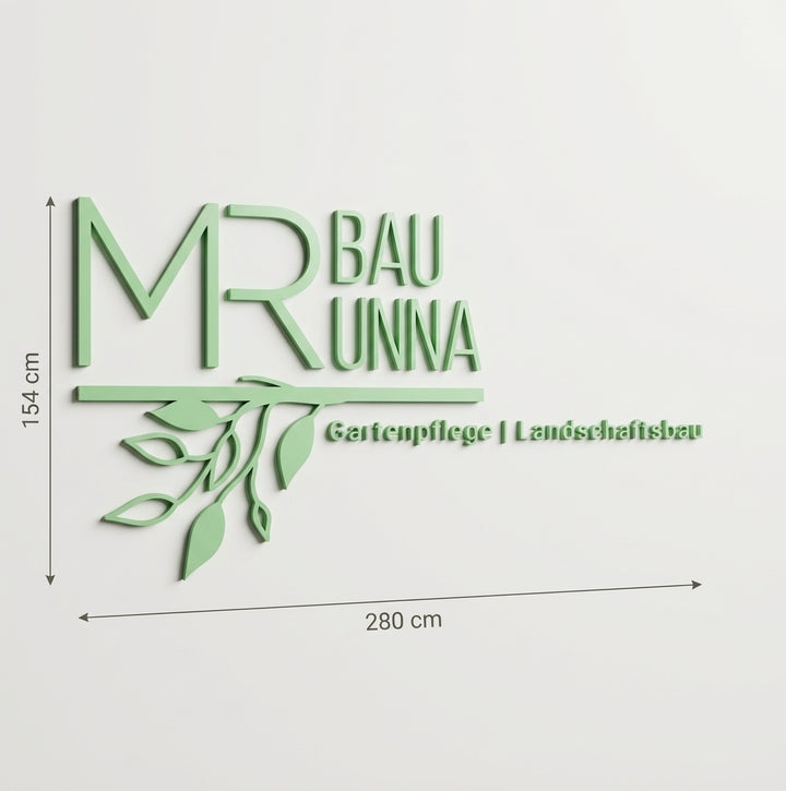 3D Logo Roman MRomaBau-Unna