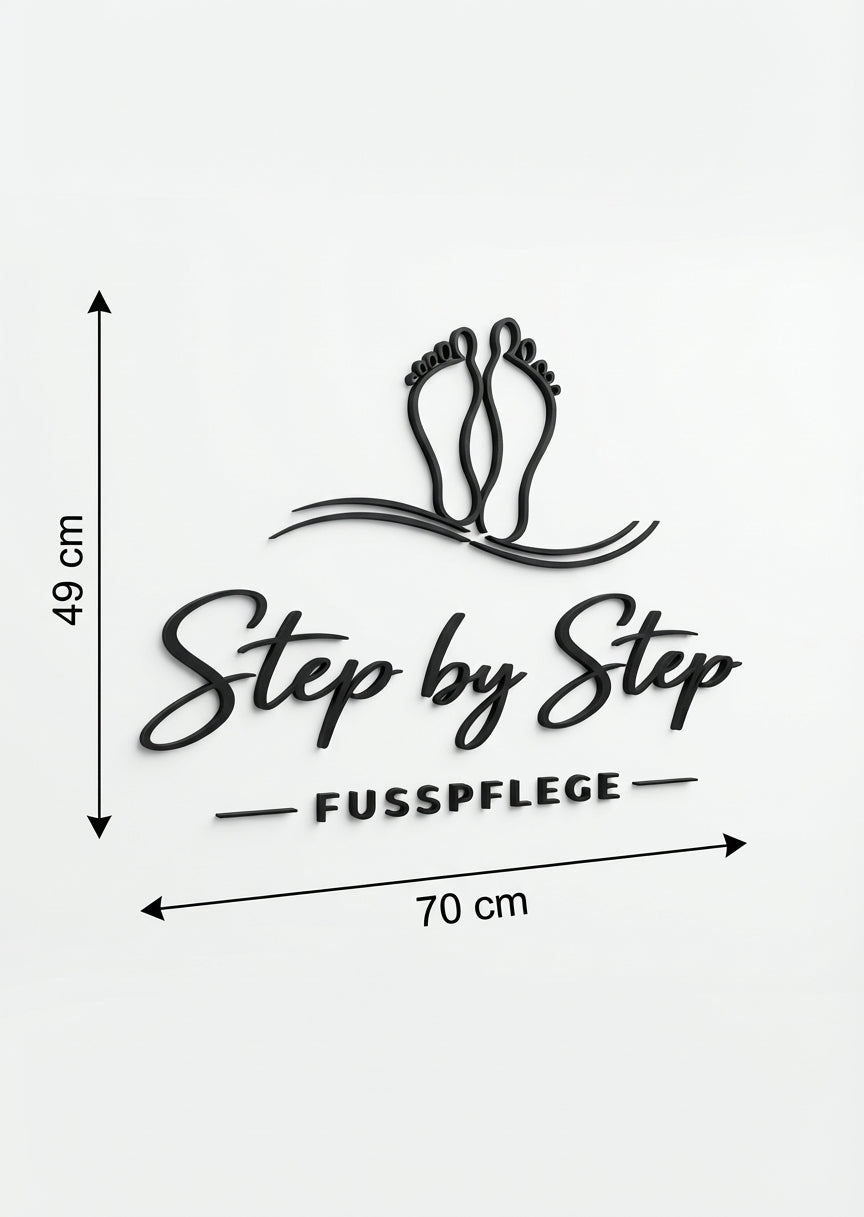 3D Logo Erika Marietta Step by Step Fusspflege
