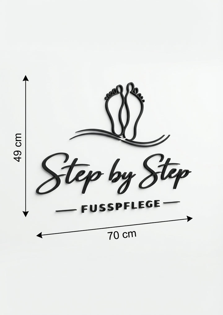3D Logo Erika Marietta Step by Step Fusspflege