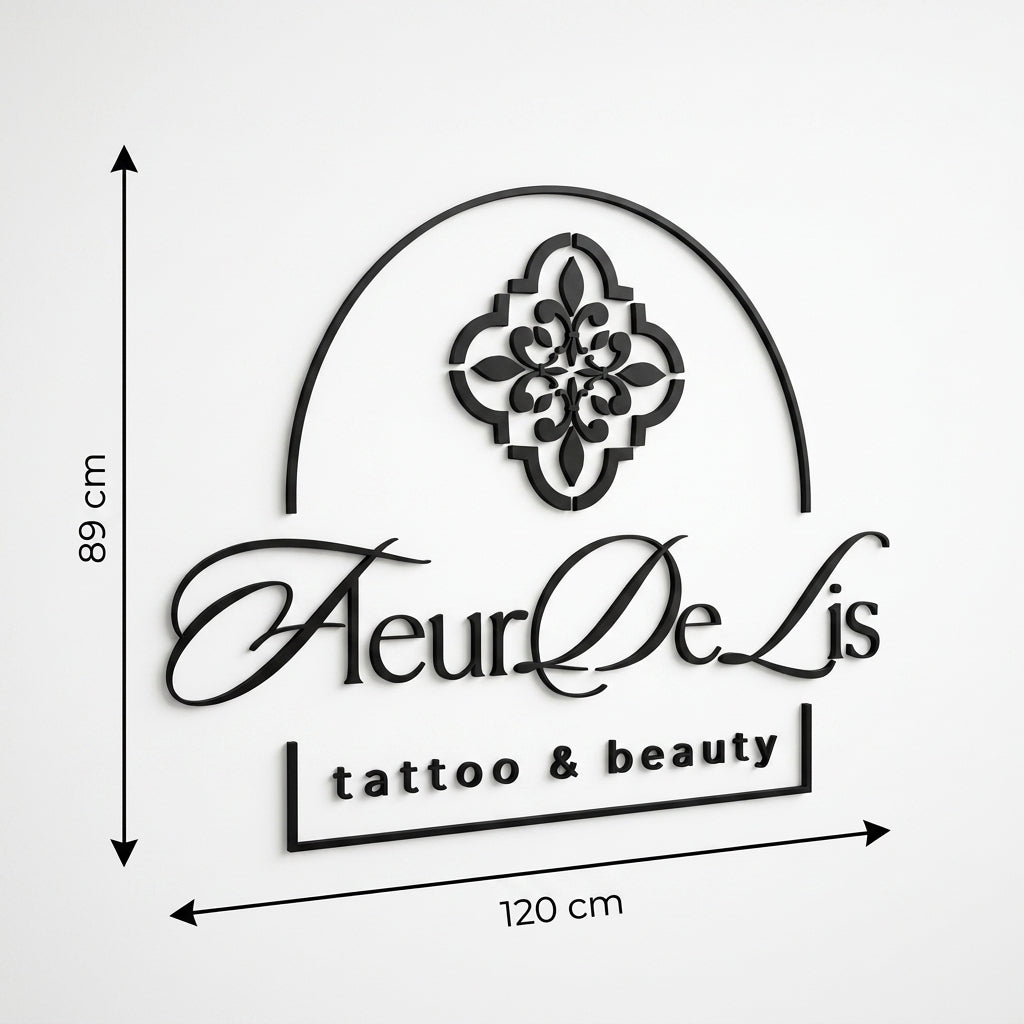 3D Logo Tamara Fleur De Lis Tattoo Beauty
