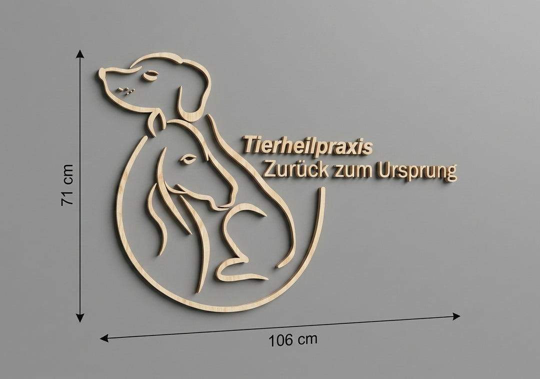 3D Logo Eva-Maria Tierheilpraxis Zurück zum Ursprung