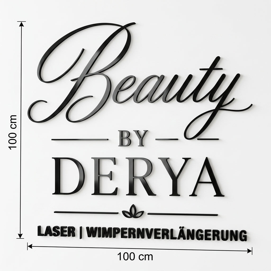 3D Logo Derya beauty by derya