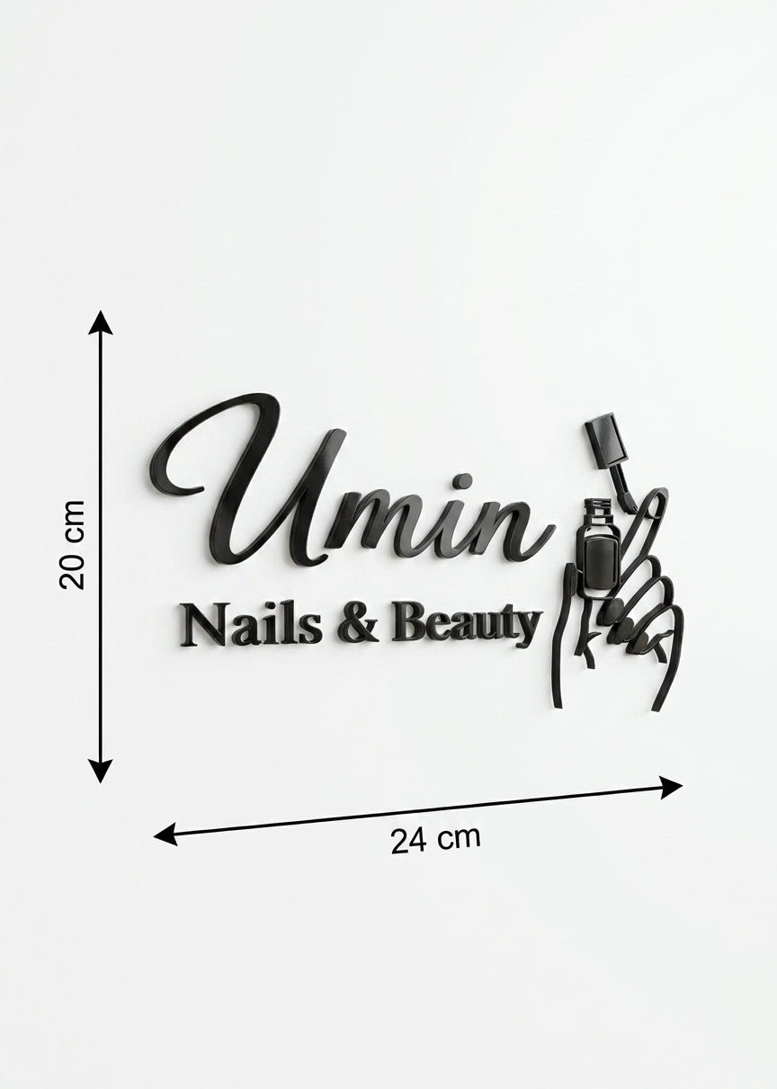 3D Logo Trung Thanh Umin Nails & Beauty
