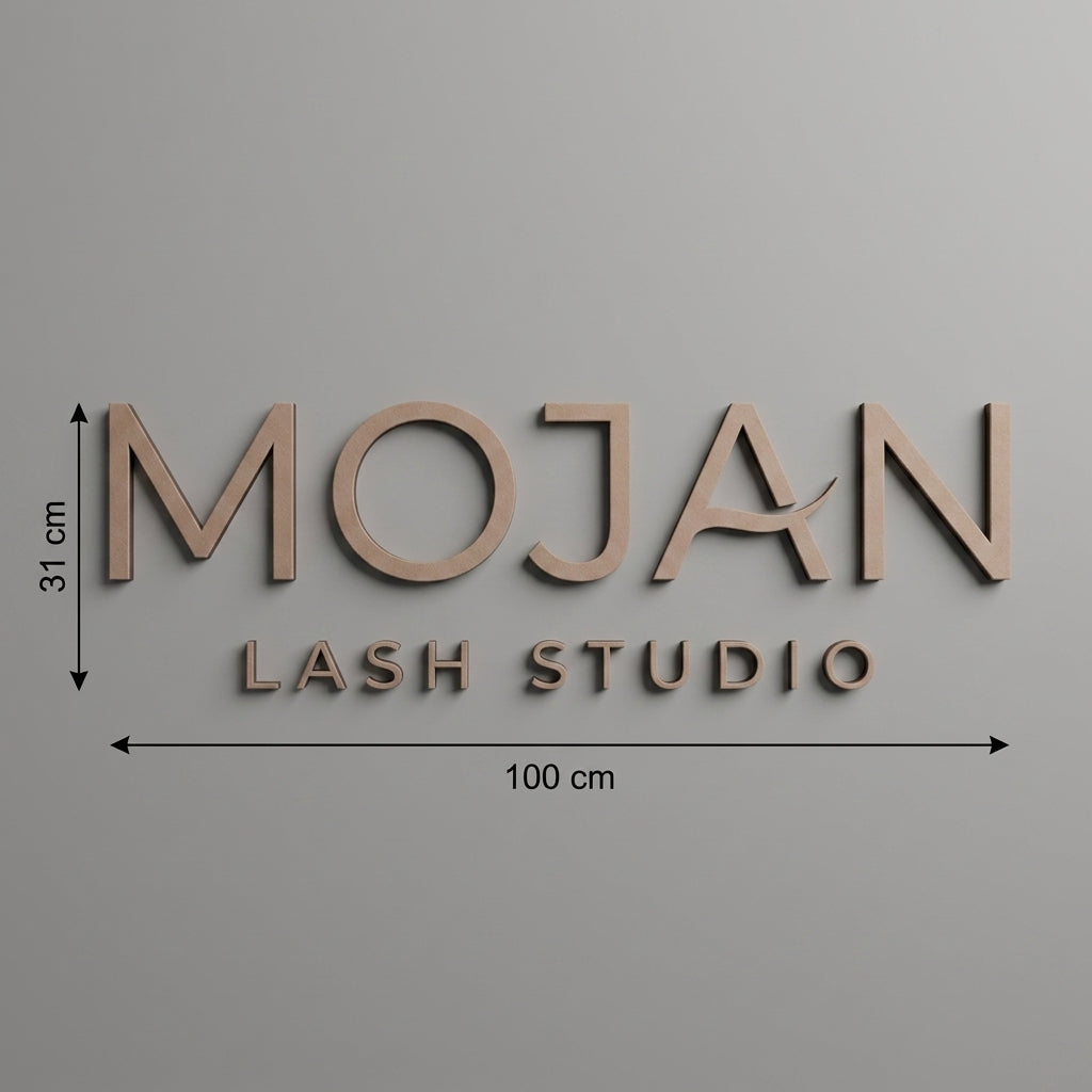 3D Logo Mozhgan Mojan lash studio