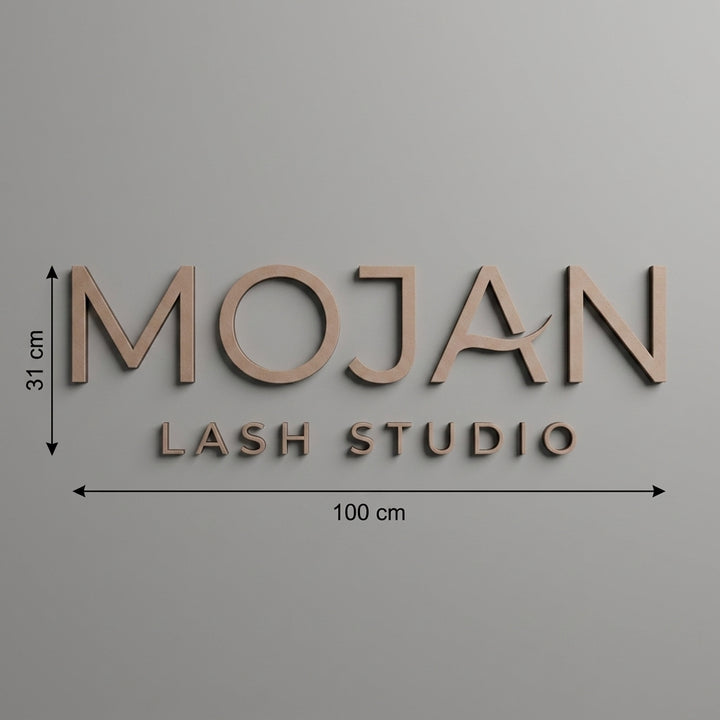 3D Logo Mozhgan Mojan lash studio