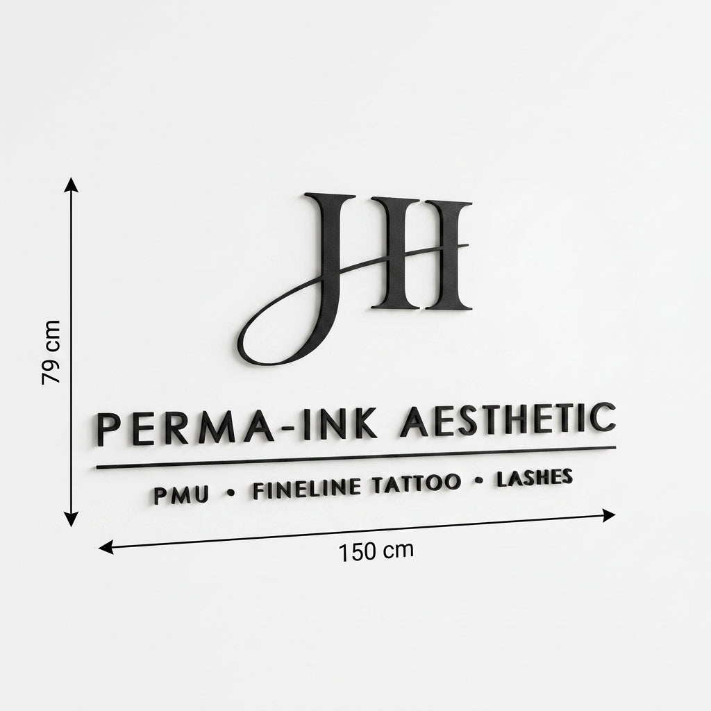 3D Logo Justyna Perma-Ink Aesthetic