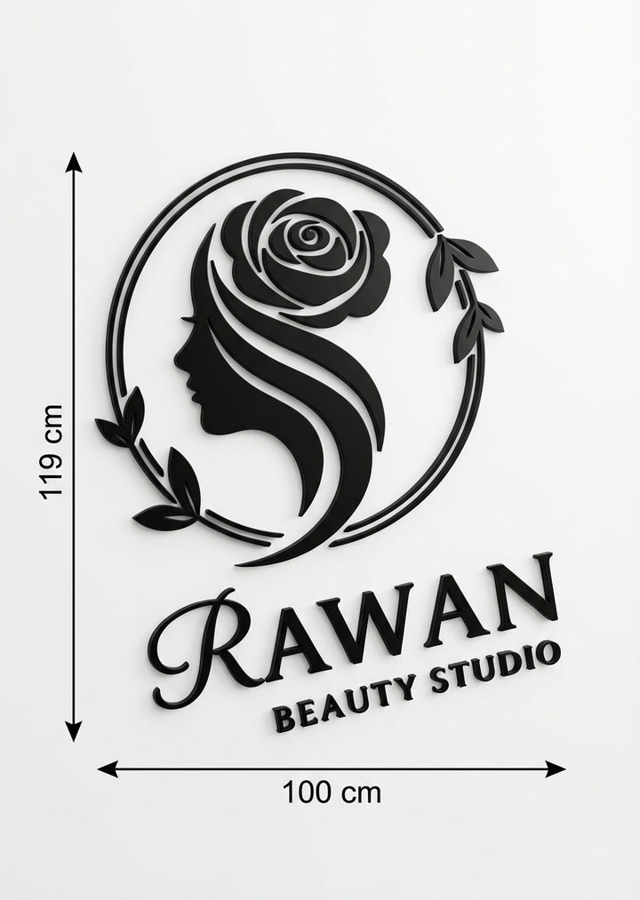 3D Logo Rawan - Rawan Beauty Studio