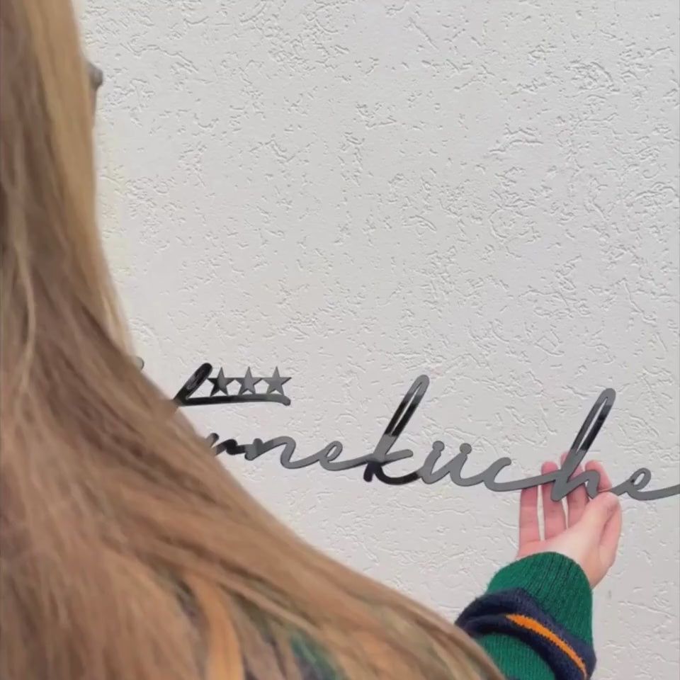 3D Schriftzug „Sterneküche"
