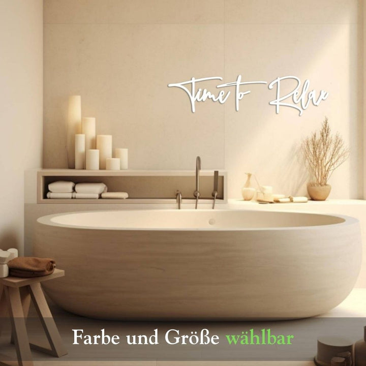 3D Schriftzug „Time to Relax"