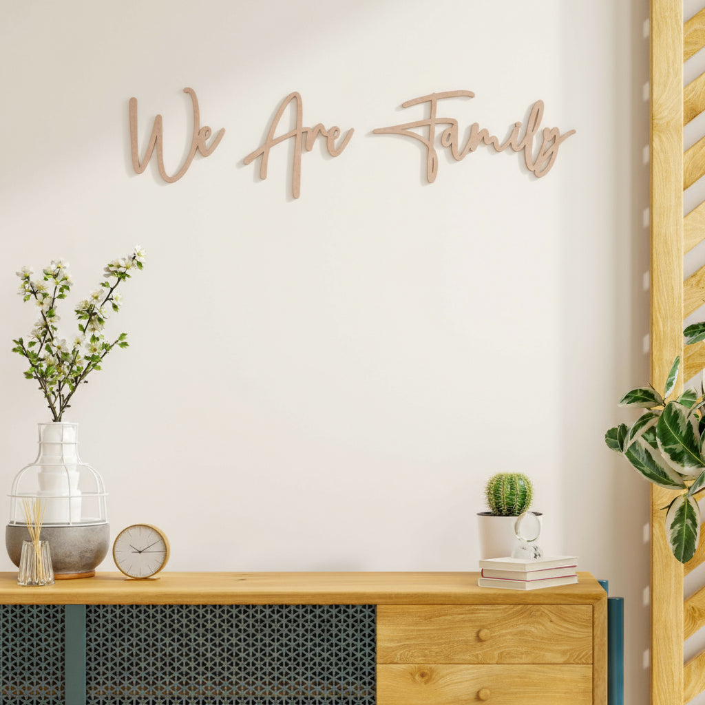 3D Schriftzug „We Are Family"